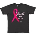 thumbnail image 3 of Inktastic Faith over Fear Breast Cancer Awareness with Pink Ribbon T-Shirt, 3 of 5