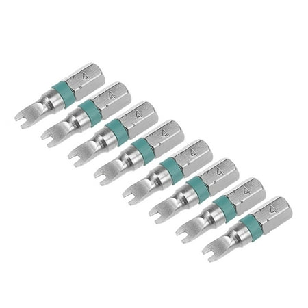 

8pcs 25mm Length 1/4 Hex Shank U4 U Shape Screwdriver Bits S2 Alloy Steel