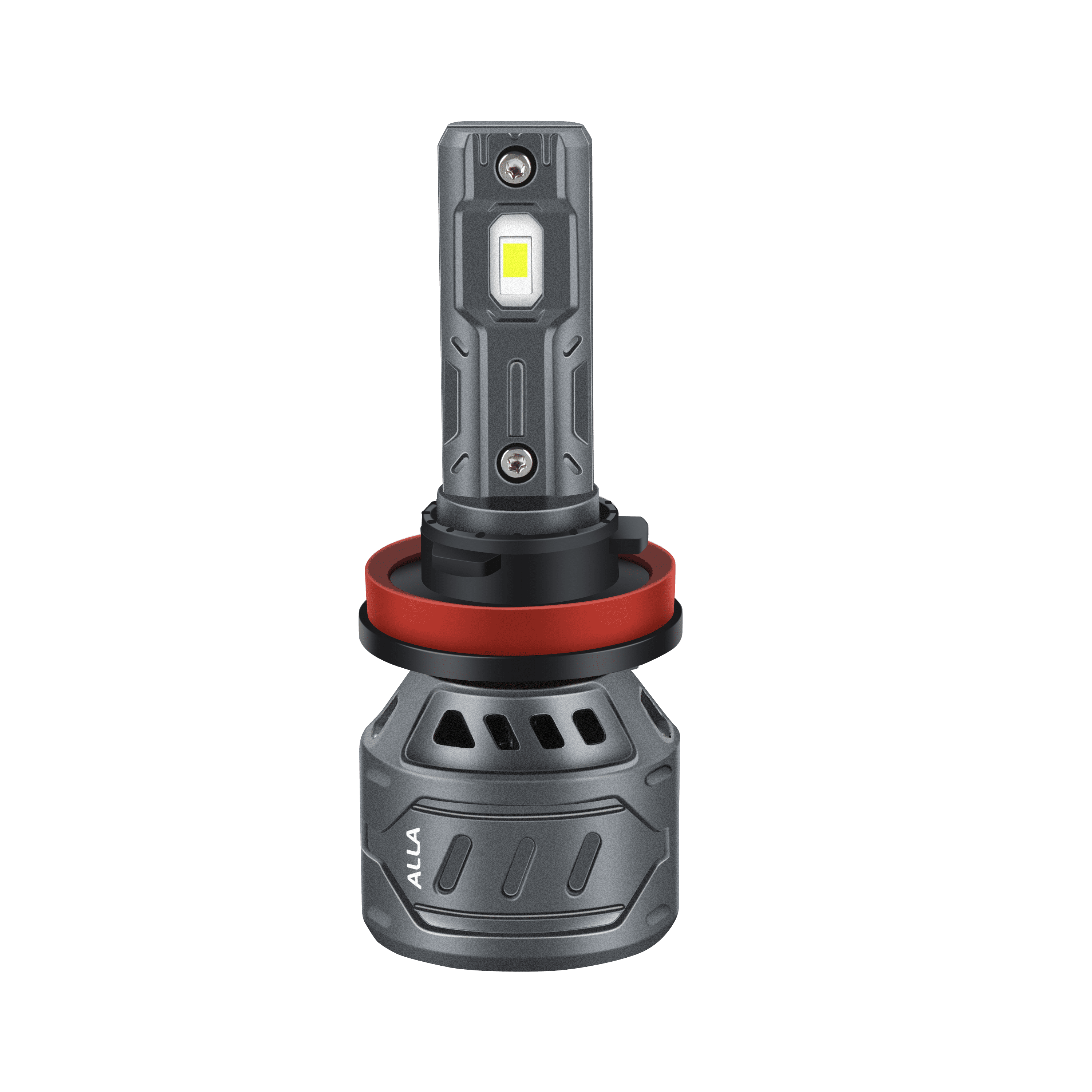 Alla Lighting S-HCR H8 H9 H11 LED Bulbs, Headlights/Fog Lights/DRL, 6500K Xenon White 10000Lms Xtreme Super Bright Upgrade Halogen, HID Headlamps
