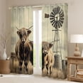 thumbnail image 2 of Castle Fairy Highland Cow Blackout Curtains Set of 2 (52x84 Each),Farm Window Curtains, 2 of 6