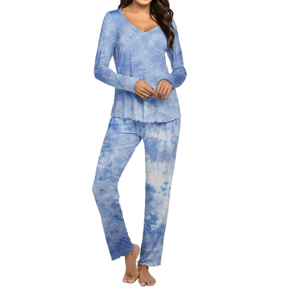 Avidlove Women's Pajama Set Two Piece Long Sleeve Sleepwear Soft V Neck Pj Top and Long Pants Loungwear