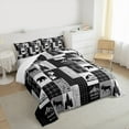 thumbnail image 3 of Homewish Jungle Deer Bear Bedding Comforter Set,Rustic Outdoor Adventure Twin Comforter Sets,Gray Checkered Bedding Set For Kids,Ultra Soft Home Decor,2-Piece, 3 of 8
