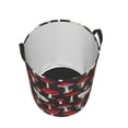 thumbnail image 3 of Fotbe Laundry Hamper With Durable Leather Laundry Basket Red Mushrooms Thickened Waterproof Round Collapsible Laundry Hamper, Dirty Clothes Laundry Basket, 3 of 8