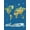 Blue, Pattern 1, variant on ODIKA 8'x10' Washable Area Rug Large Cartoon Map Featuring Continents Wildlife Compass Playroom for King Size Bedroom Under Bed, Master Suite, Non-Shedding, Easy Care