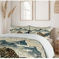 thumbnail image 6 of Ambesonne Leopard Duvet Cover Set, Boho Mountains and Wild Cat, King, Cadet Blue and Sand Brown, 6 of 6