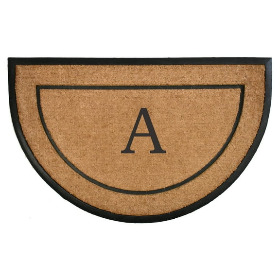 The General Half-Circle Monogram Doormat , 30" x 48", Letter A