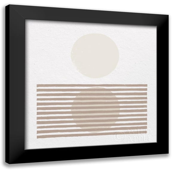 Hershey, Moira 12x12 Black Modern Framed Museum Art Print Titled - Reflection I Neutral
