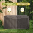 thumbnail image 5 of Homall 100-Gallon Outdoor Resin Deck Box for All-Weather Use Lockable Waterproof Storage Solution with Cushion Storage,Dark Brown, 5 of 7