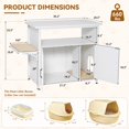 thumbnail image 2 of White 40-50 Gallon Aquarium Stand with Cat Litter Box Enclosure, 2 of 9