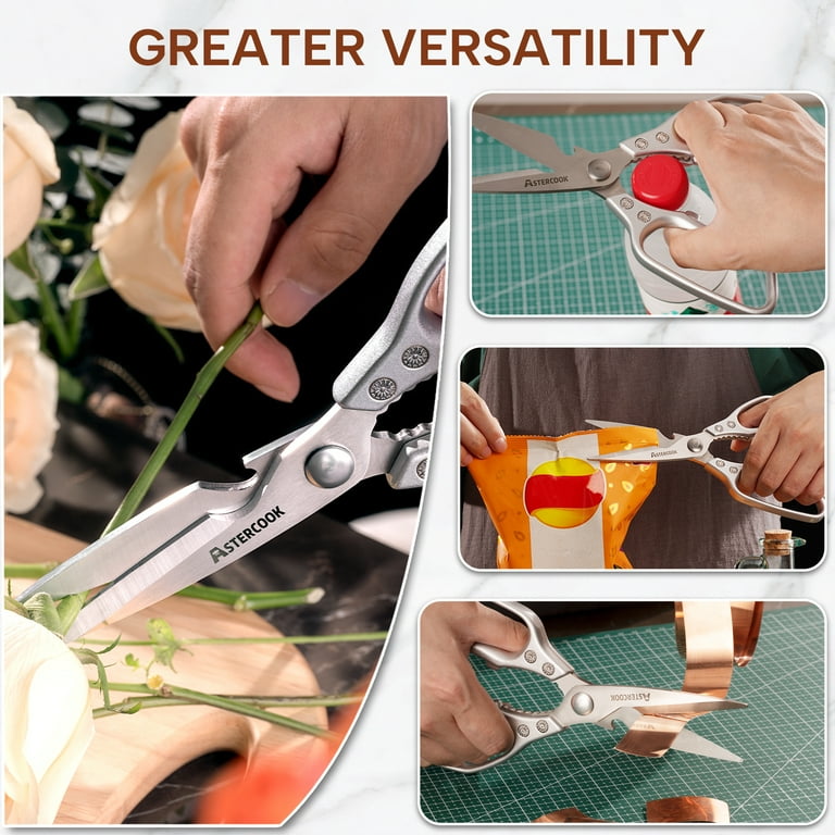 Astercook Stainless Steel Kitchen Shears with Ergonomic Handle photo 7