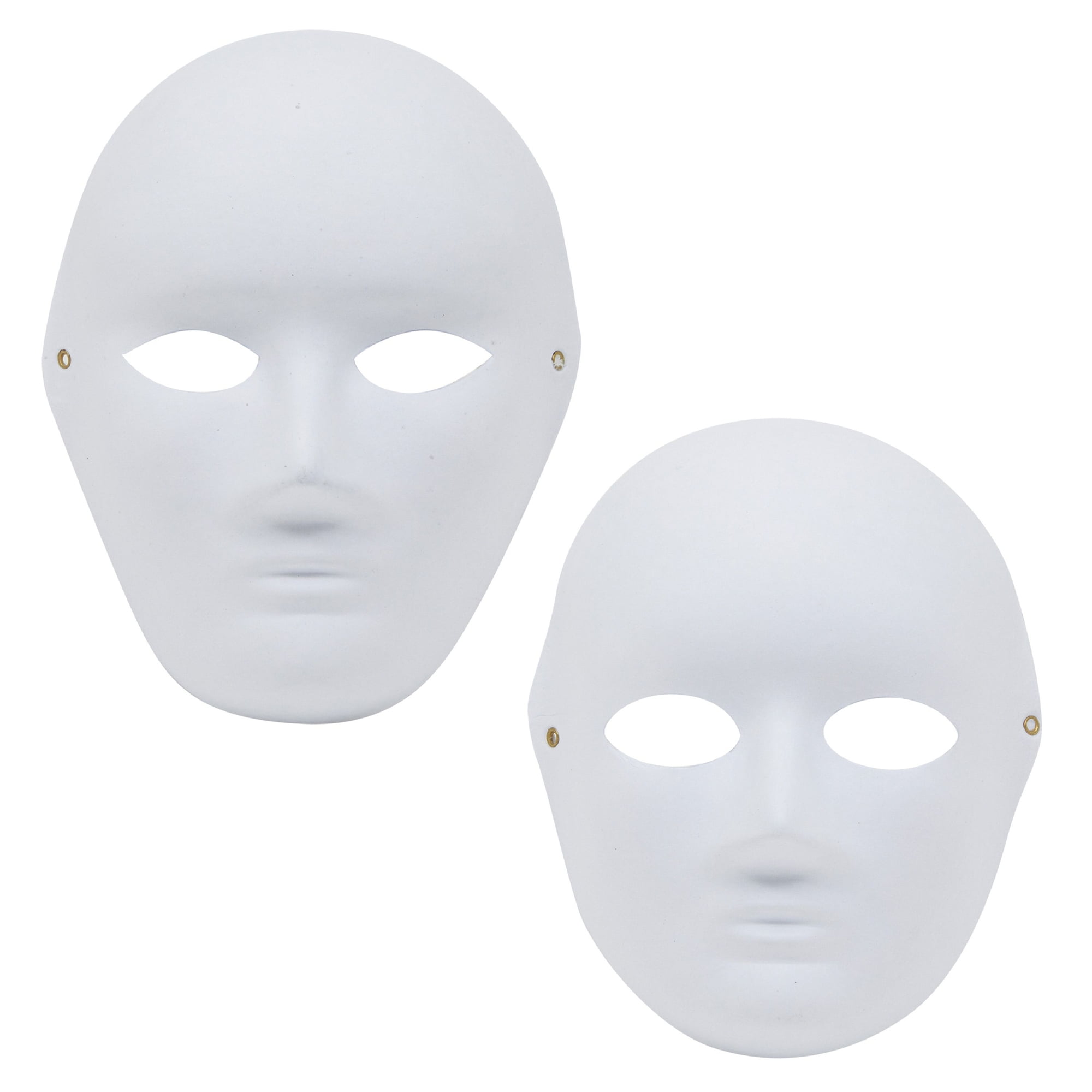 24 Pack Blank Paper Mache Masks to Decorate, White Opera Mask for Carnival,  Masquerade Party, Theatre, Halloween (2 Sizes)