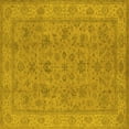 thumbnail image 1 of Ahgly Company Machine Washable Indoor Square Oriental Yellow Traditional Area Rugs, 6' Square, 1 of 4