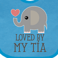 thumbnail image 4 of Inktastic Tia Loves Me Baby Elephant Boys or Girls Baby Bib, 4 of 4