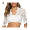 thumbnail image 3 of Minnieouse Mujeres Sexy chaleco encaje malla decorativa erótico Color sólido hogar Hotel Bar fiesta chicas señoras Stripper ropa interior Prendas para la parte del cuerpo Blanco METRO Minnieouse AP016489-01, 3 of 6