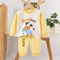 thumbnail image 5 of fnnxnal Baseball Theme Big Boys Pajama Set 7T White - 100% Cotton Sleepwear, Long Sleeve Top & Pants with Cartoon Dog, Easy Dressing Shoulder Buttons, 5 of 5