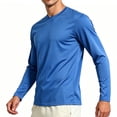 thumbnail image 2 of Diufon Mens Shirts Long Sleeve Lightweight Quick Dry Athletic Shirt Solid Color Crewneck Tops for Running Hiking, 2 of 10