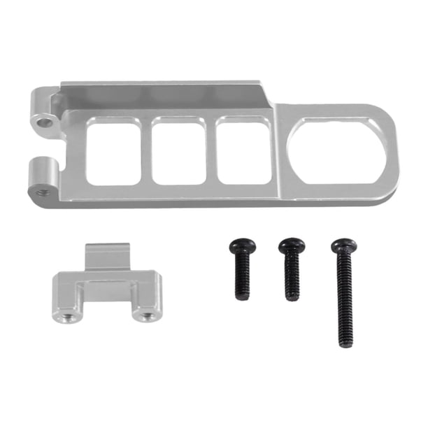 Piezas de montaje de la hebilla de la batería de metal para coches RC a escala 1:16, montaje sencillo, control remoto Plata