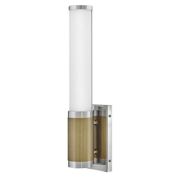20W Led Small Bathroom Light Fixture in Industrial Style-17.5 inches Tall and 4.5 inches Wide-Polished Nickel Finish Bailey Street Home 81-Bel-4948005