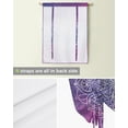 thumbnail image 4 of Purple Watercolor Mandala Window Curtain for Living Room Roman Curtains for Kitchen Cafe Tie Up Short Drapes, 4 of 5