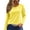 Yellow, variant on Only Moment Pink Long Sleeve Shirts for Women Crew Neck Sweaters Fall Fashion Outfits 2025 Trendy Tunic Tops Plus Size S