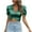 Green, variant on Women's Fashion Casual Short Sleeve Solid Color Comfortable Sweatshirt Tops Blouse, Soft Cotton Crewneck, Versatile Everyday Wear, Ideal for Relaxed Outfits and Casual Occasions