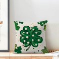 thumbnail image 3 of St Patricks Day Pillow Covers 18x18 Set of 2, Lucky Clover Polka Dot Throw Pillow Covers Green Shamrock Decorative Pillowcase St Patricks Day Decor for Home Couch Sofa, 3 of 6