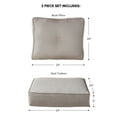 thumbnail image 3 of Sunbrella 2-Piece Outdoor Deep Seat Cushion Set in Cast Ash, 3 of 9