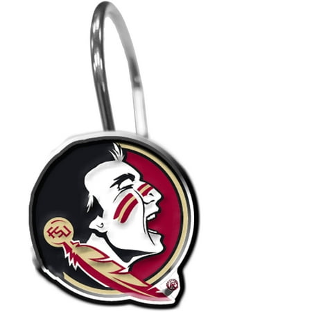 NCAA 12-Piece Shower Curtain Ring Set, Florida State