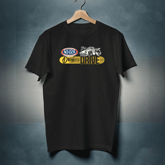 New NHRA Drag Racing And Drive Logo Men's T-Shirt American Funny Size S to 5XL