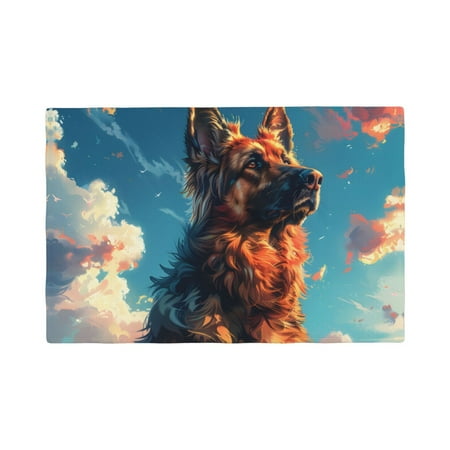 

Placemats Set of 6 Colorful Cloud Shepherd Dog Place mats for Dining Table Indoor/Outdoor Cute Heat Resistant Washable Table Mats(18 x 12 )
