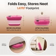 thumbnail image 5 of MaxKare Collapsible Foot Spa with Massager and Heat Bubbles Vibration 3 in 1, Foot Spa Massager, Pink, 5 of 10