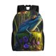 thumbnail image 1 of Disketp Cute Blue Frog Mochila Unisex de Apertura Lateral Completa, Mochila para Laptop para Escuela, Trabajo y Viajes, 1 of 8