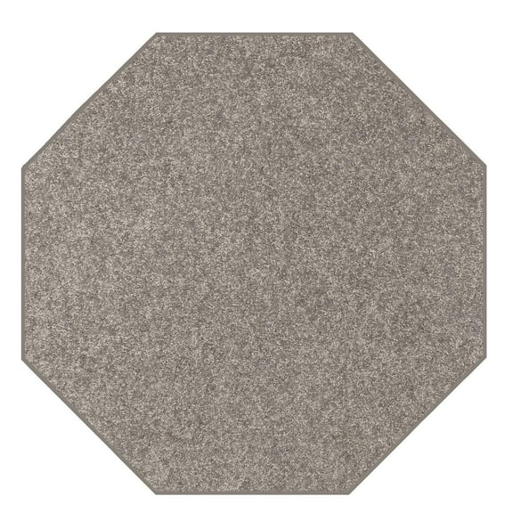 Home Queen Solid Color Area Rugs Grey - 7' Octagon