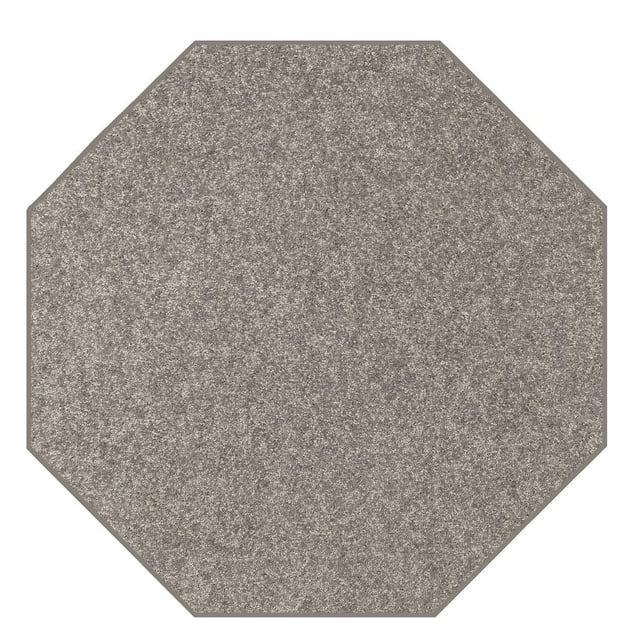 Bright House Solid Color Octagon Shape Area Rugs Grey - 10' Octagon
