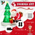 thumbnail image 4 of Gymax 7FT Christmas Inflatable Tree & Santa Claus Yard Decor w/ Air Blower & LED Lights, 4 of 10