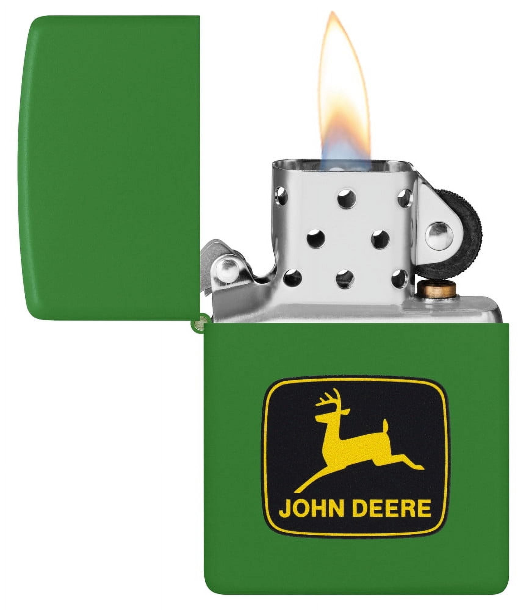 Zippo Pocket Lighter John Deere Logo Design Moss Green