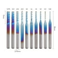 thumbnail image 3 of Router Bits Engraving Rotary End Mills 1/8‘‘ Shank Blue Coated Router Bits Tungsten Steel Rotary Burrs Set 0.8~3.175mm  10 Pcs, 3 of 7