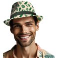 thumbnail image 5 of Fiestas Guirca Chapeau Costume d'Été Adulte Feuilles Tropicales, 5 of 5