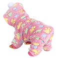 thumbnail image 3 of Autumn Winter Pet Clothes Jump Suit Warm Pajamas Clothing for Dogs Cats Small Animals Rose Red Dog Paw L, 3 of 4