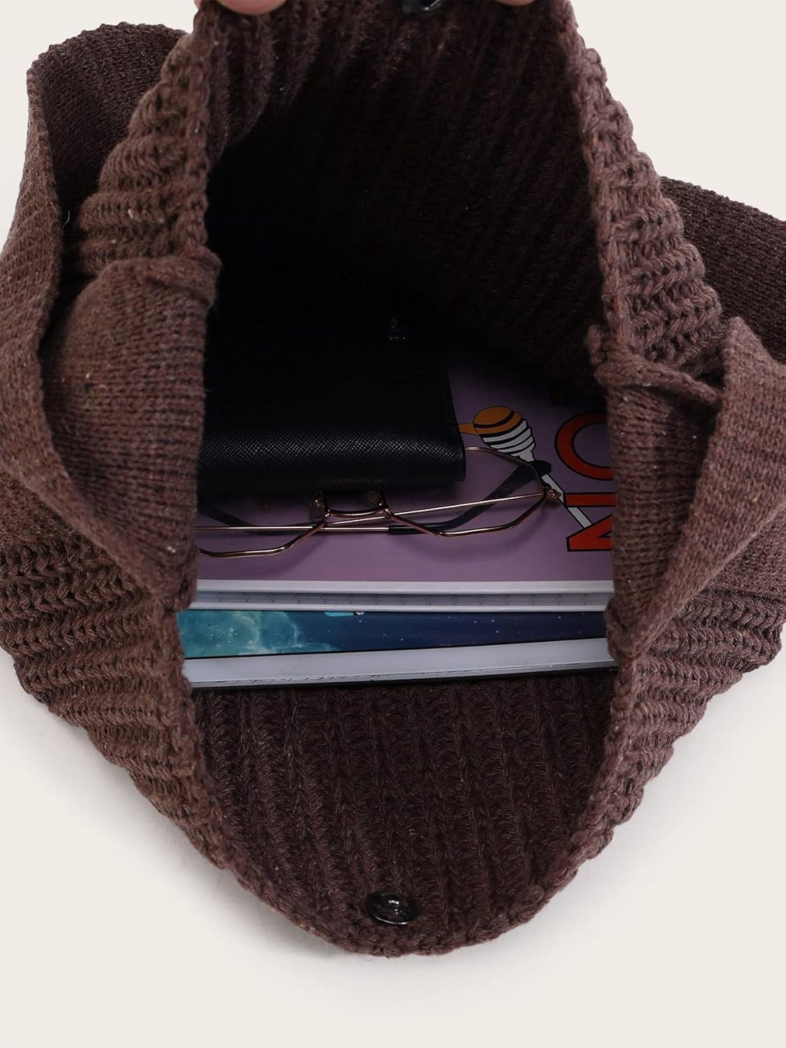 CAILDANL Women's Crochet Tote Bag Knit Shoulder bag,Aesthetic Bag,Cute Eco-Friendly Tote for Travel,Daily Use,Gift Box Packaging
