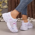 thumbnail image 4 of Women's Walking Shoes Composite Toe Work Barefoot Sneakers Shoes Breathable Flexible Fashion Sneakers for Daily Wear Pink Size 6, 4 of 6