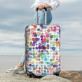 thumbnail image 4 of Uemuo Colorful Watercolor Dots Printed Washable Luggage Cover - Fashion Suitcase Protector Fits 18-32 Inch Luggage -Medium, 4 of 9