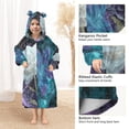 thumbnail image 4 of BZSMCE Wearable Blanket Hoodie Fashion Galaxy Flowers Home Wear, 4 of 7