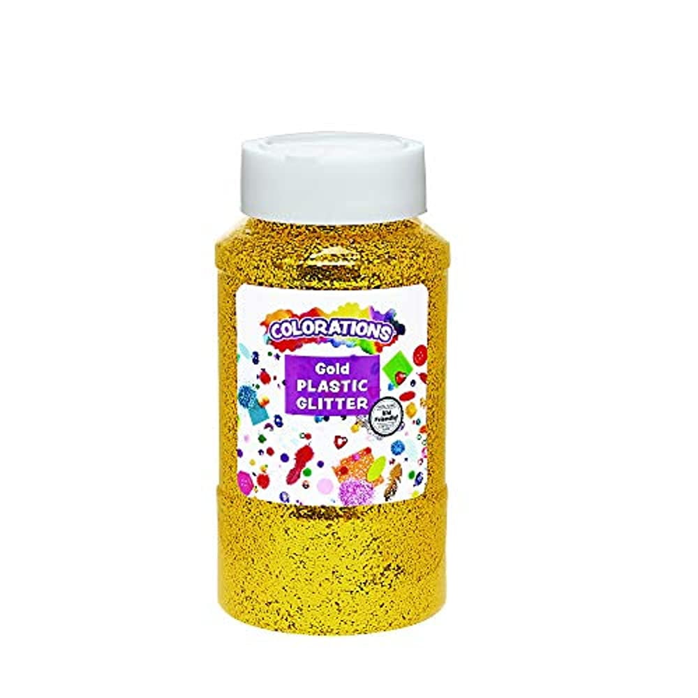 Colorations Extra-Safe Plastic Glitter, Gold - 1 lb.