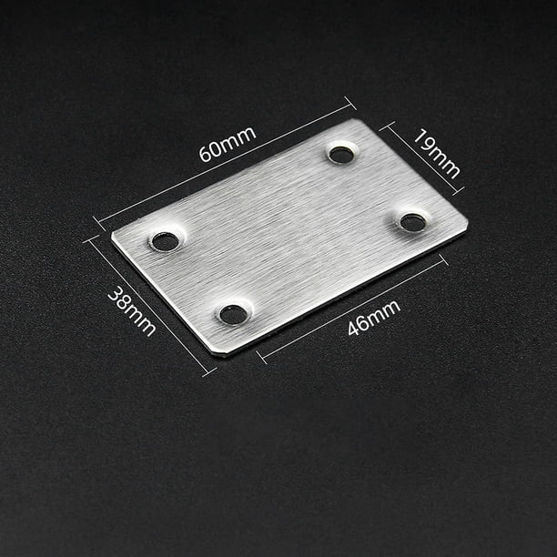 Ángulo de pieza recta cuadrada de 4 orificios, 10 códigos, conector de placa de acero fijo recto y otros soportes de mantenimiento de aeronaves Rojo Verde Cocina, Decoración y Otros