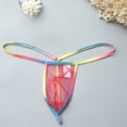 thumbnail image 6 of Jwputqe&nbsp;Mensg Strings and Thongs,Thongs,G-string Panties,Breathable,Cooling,Solid,Low Waist,Polyester,Red,XL (US:10), 6 of 6