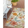 thumbnail image 4 of Linon Outdoor Washable Area Rug Collection, Ivory and Pink, 3' x 5', 4 of 8