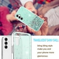 thumbnail image 3 of Compatible with Samsung Galaxy A54 Case Cute Glitter Clear Sparkly Cases Shockproof Samsung A54 Phone Case for Women Girls Silicone Slim Bling Protective Cover (Green), 3 of 13
