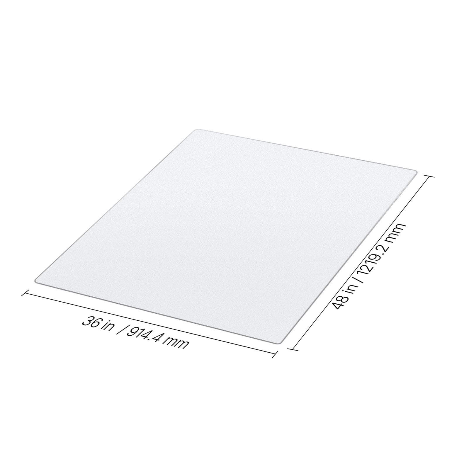 KFFKFF Transparent Office Chair Mat, 36 x 48-inch Floor Protector for Hard Surfaces, Designed for Rolling Chairs, Non-Slip and Simple to Maintain,Smooth Movement Under Desk Mat for Home or Office Use