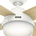 thumbnail image 2 of Hunter 52 inch Indoor Ceiling Fan with LED Light and Remote Control - White Modern Ceiling Fan, Standard Mount, 4 Blades, For Bedroom, Living Room, or Kitchen, Quiet - Dempsey 59217, Fresh White, 2 of 17
